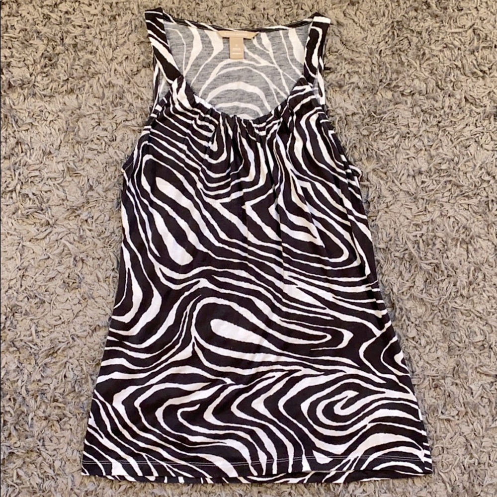 Banana Republic Modal Zebra Tank Top, Size S